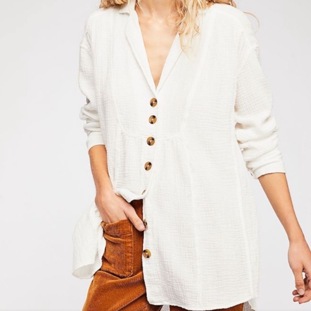 Free People All About The Feels Button Down